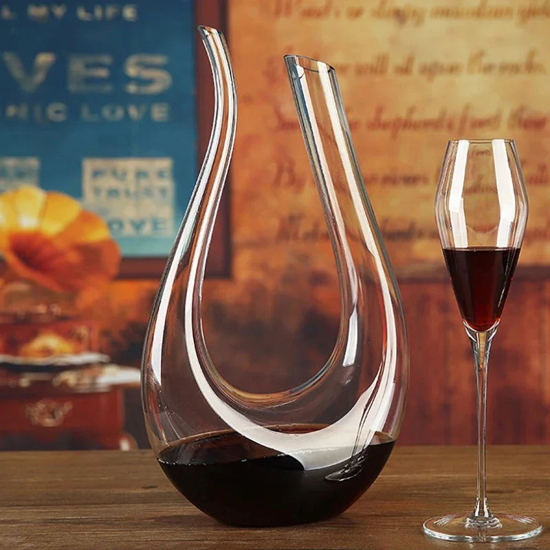 Handmade Crystal Red Wine Decanter (1500ML)  - Improves Flavor and Pours Beautifully