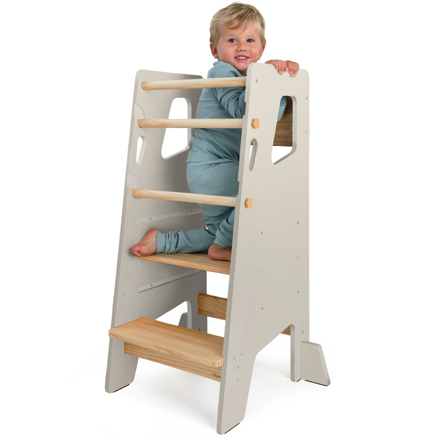 Help Your Little Ones Participate!  Adjustable Toddler Kitchen/Bathroom Tower with Safety Bars - 4 Colors