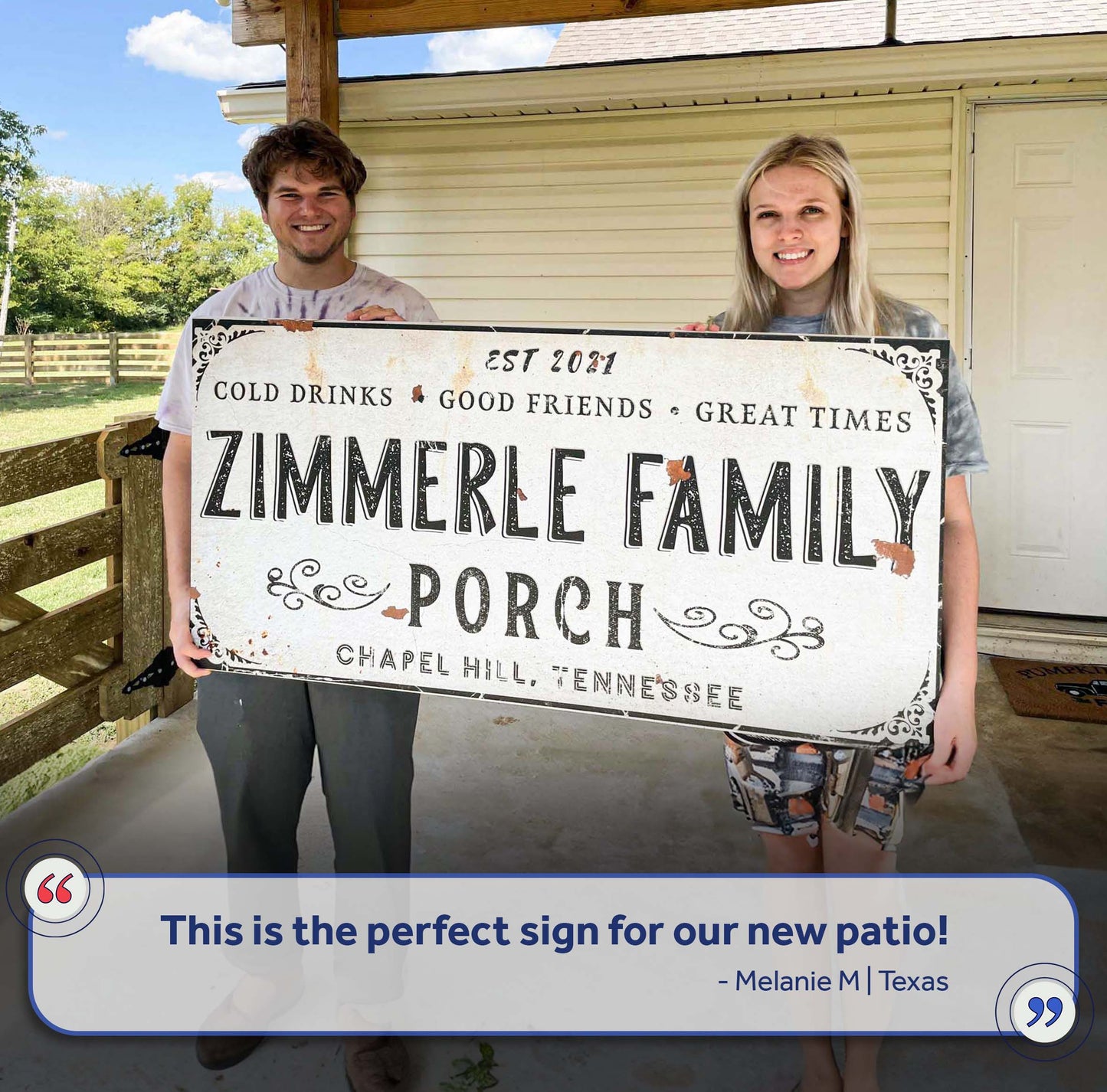 Personalized Family Patio Sign