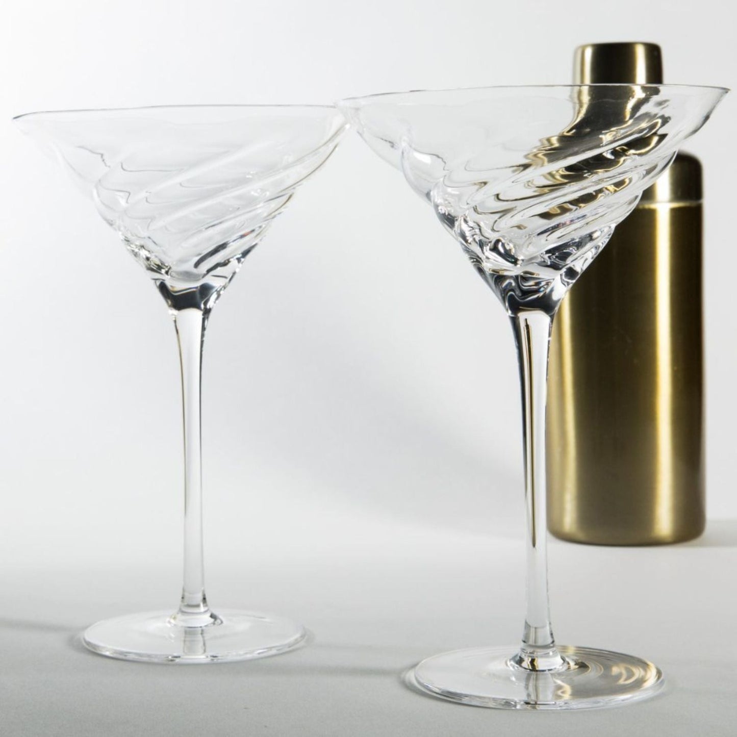 Sophisticated Vortex Crystal Martini Glasses – Set of 2 to enhance all your cocktails!