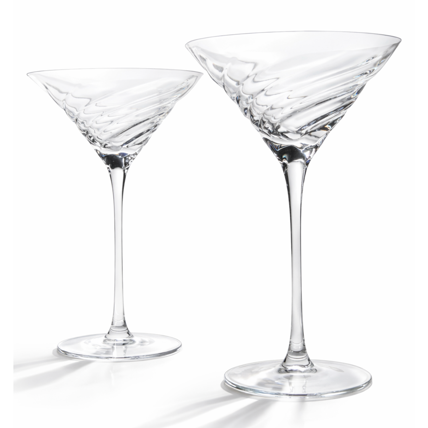Sophisticated Vortex Crystal Martini Glasses – Set of 2 to enhance all your cocktails!