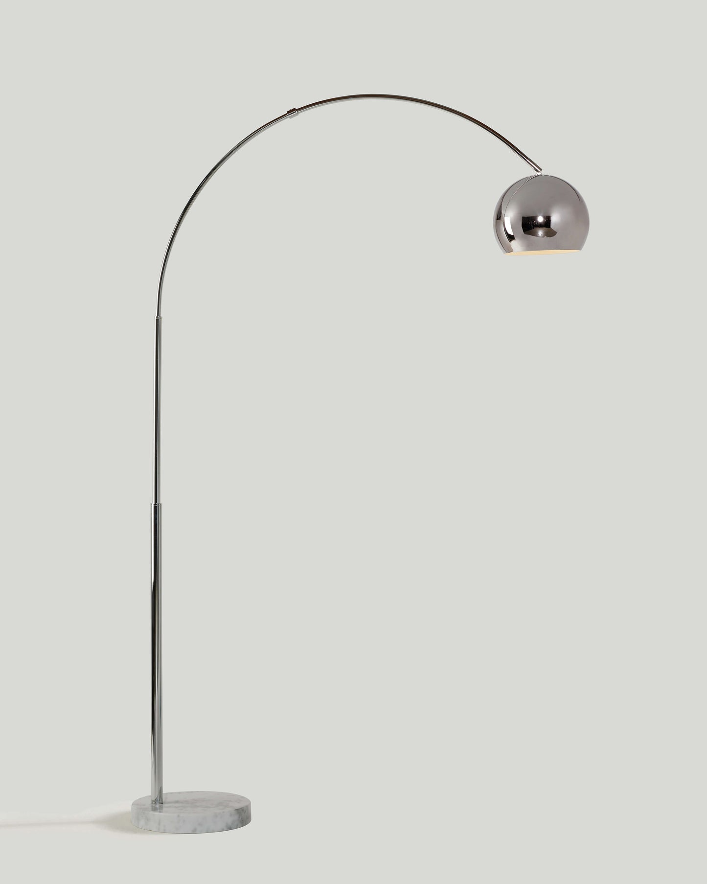 Perfect Arc Floor Lamp - Gracefully over 6' tall, in Chrome or Brass - LED Light