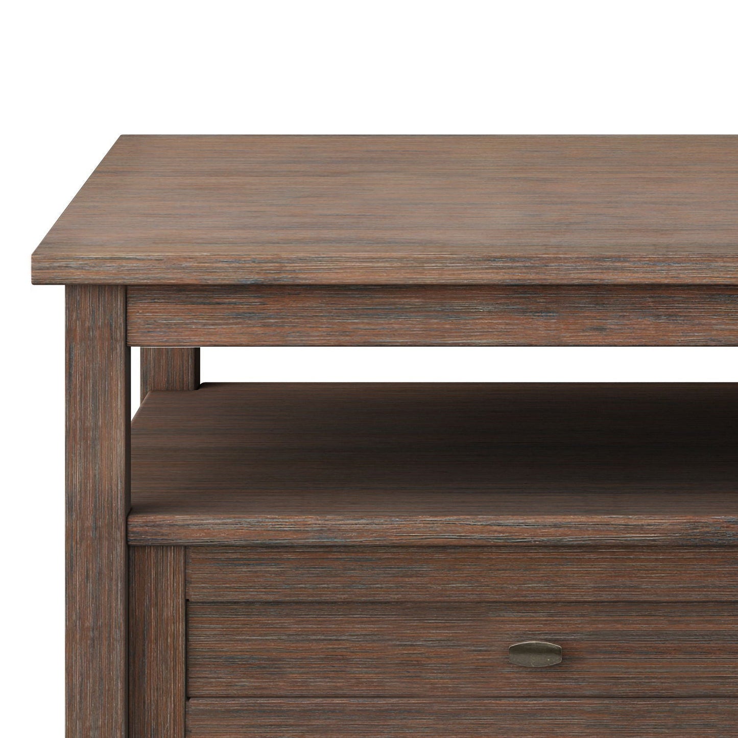 Classic Shaker Coffee Table in 2 Shades of Brown - Solid Wood - Easy Assembly