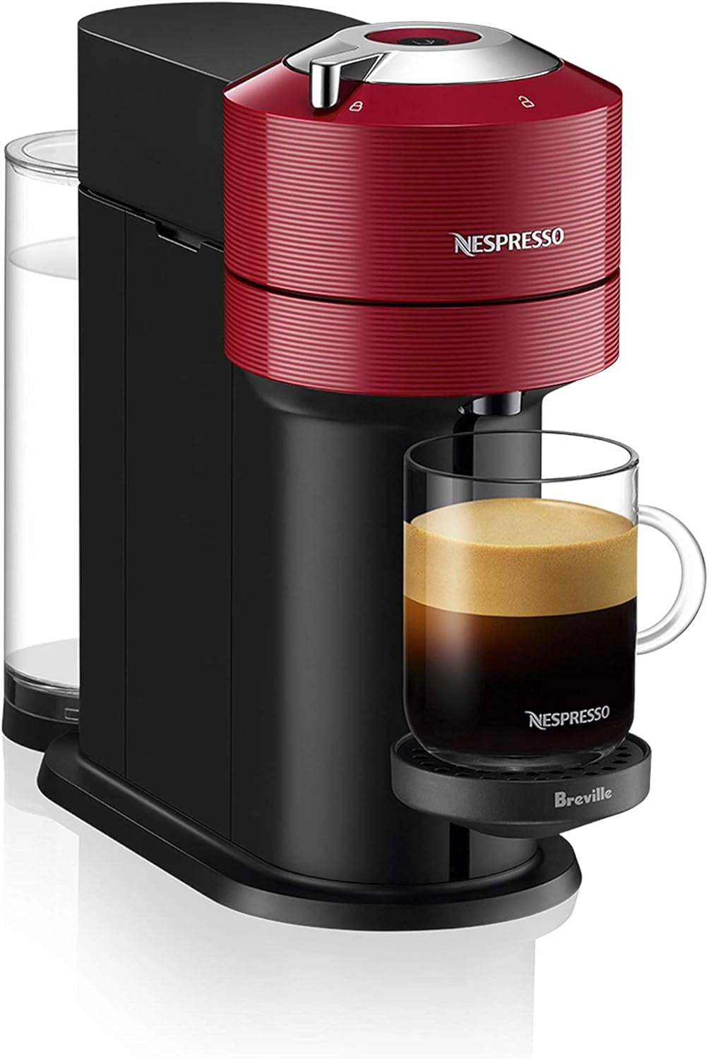 Vertuo Next Coffee and Espresso Maker by Breville, with Aeroccino Milk Frother, Light Grey