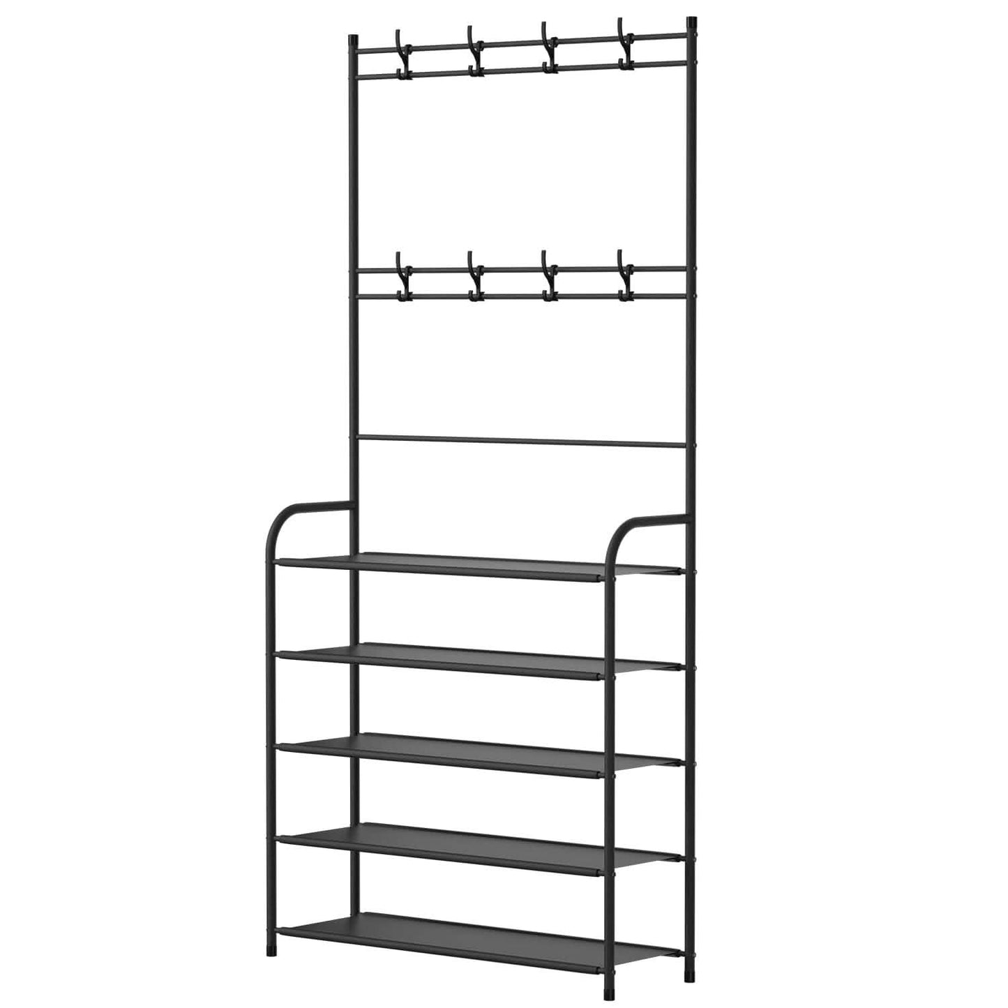 Entryway Coat Hat Rack Shoe Storage Shelf - 2 Sizes