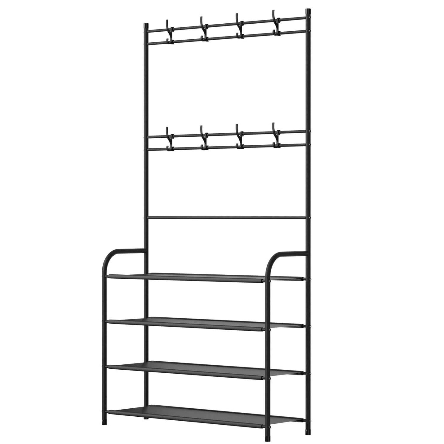 Entryway Coat Hat Rack Shoe Storage Shelf - 2 Sizes
