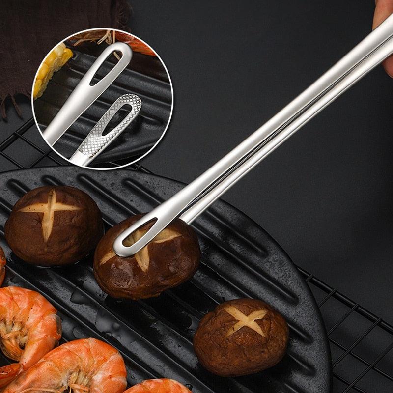 Food Tongs  - Stainless Steel - Barbecue, Serving - Great with Meat, Poultry, Veggies - 2 Sizes