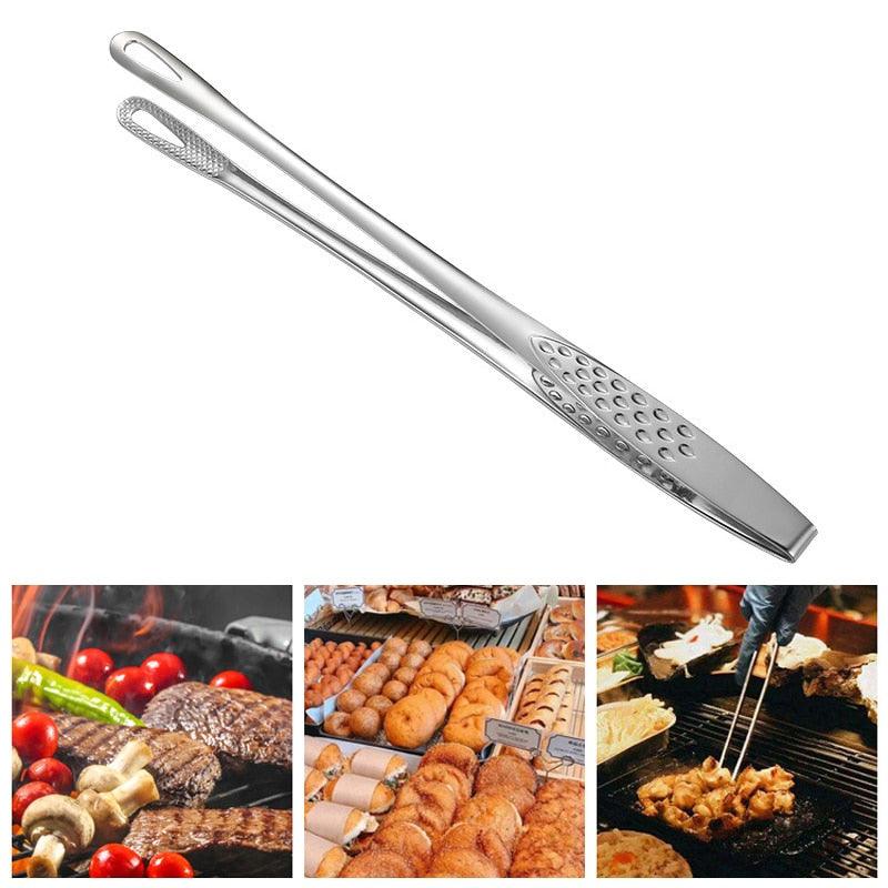 Food Tongs  - Stainless Steel - Barbecue, Serving - Great with Meat, Poultry, Veggies - 2 Sizes