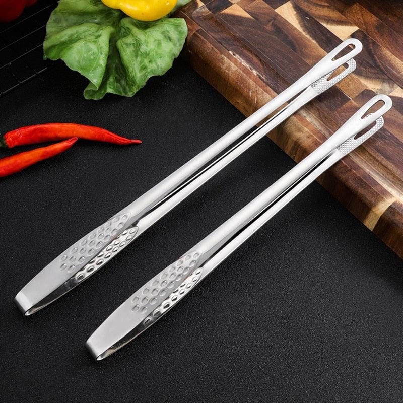 Food Tongs  - Stainless Steel - Barbecue, Serving - Great with Meat, Poultry, Veggies - 2 Sizes