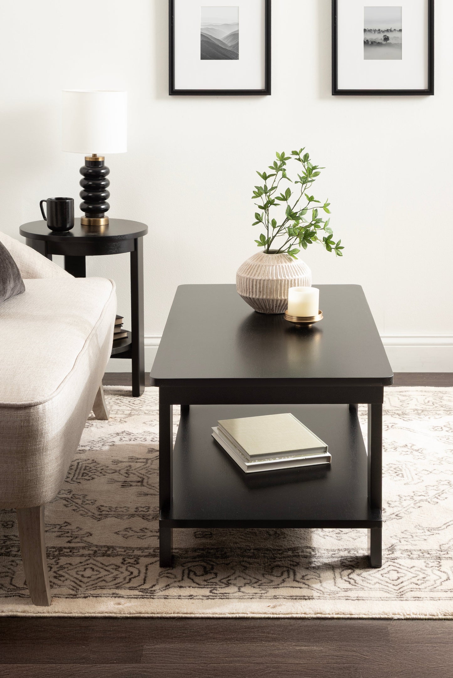 Sophisticated Rectangle Coffee Table in 3 Finishes - Solid and Engineered Wood - Easy Assembly