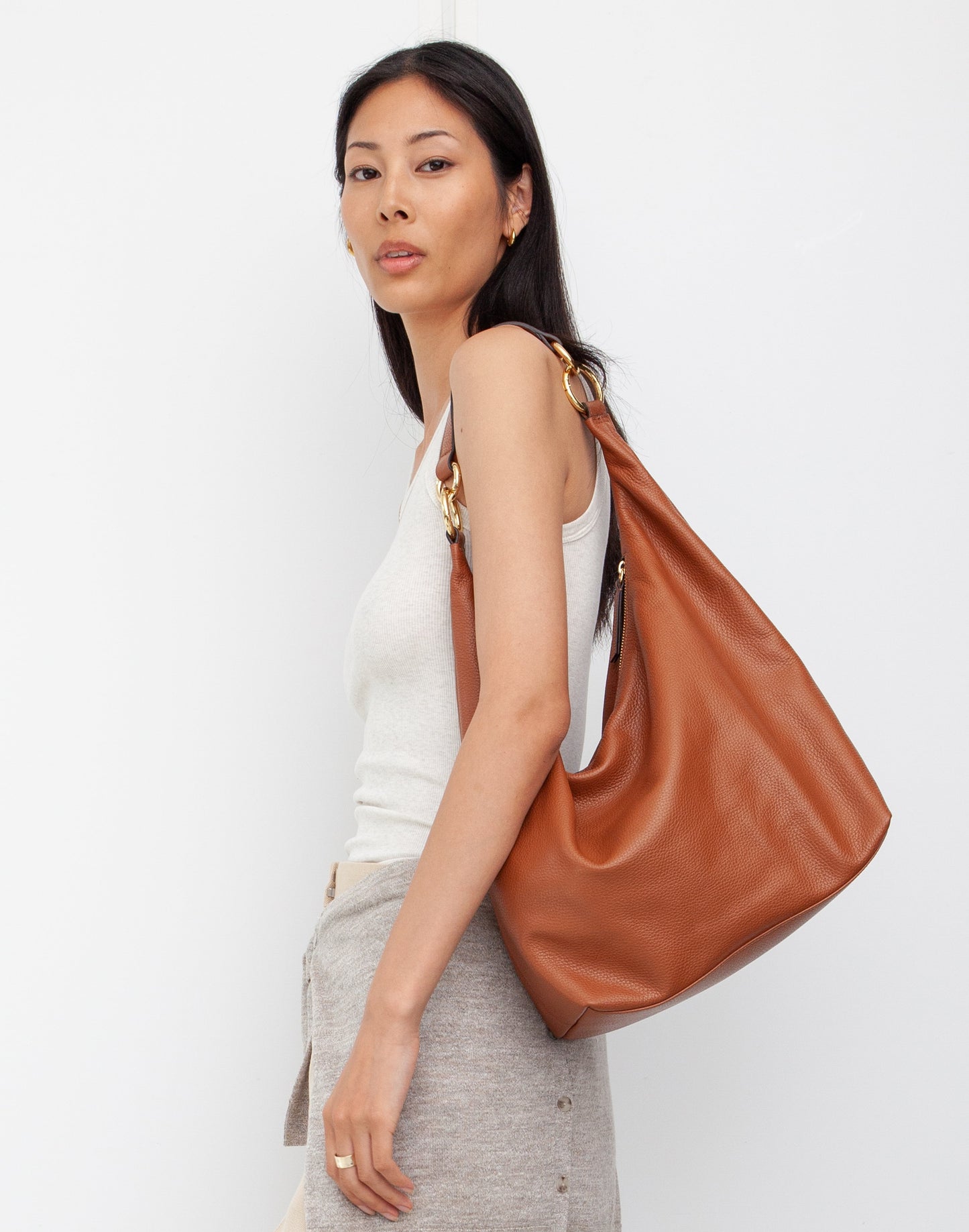 The Hobo Ring Bag - Italian Made in 7 Colors - Switch from Shoulder to Crossbody