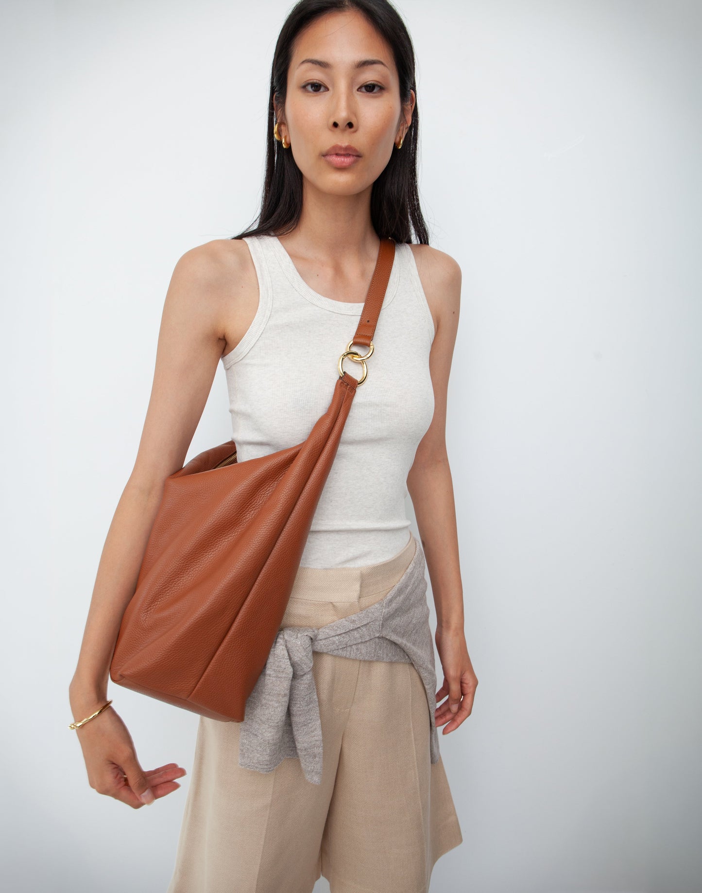 The Hobo Ring Bag - Italian Made in 7 Colors - Switch from Shoulder to Crossbody