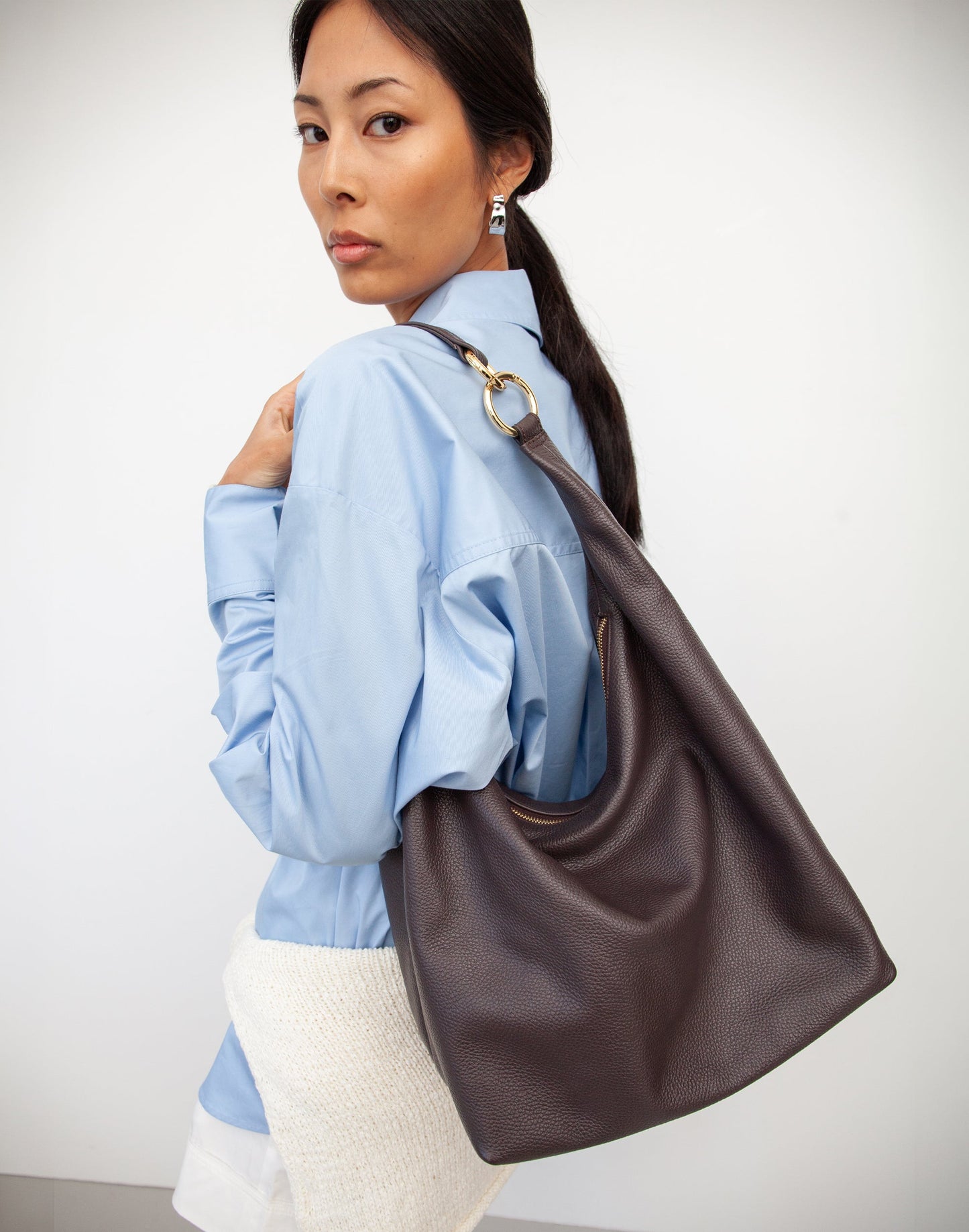 The Hobo Ring Bag - Italian Made in 7 Colors - Switch from Shoulder to Crossbody