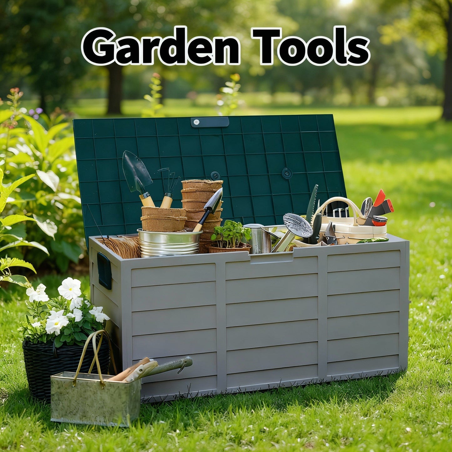 Heavy-Duty Outdoor Deck Boxes – Waterproof Patio Storage Boxes with Hinged Lid, Lockable & Easy Assembly (35 to 200 Gallon Sizes)