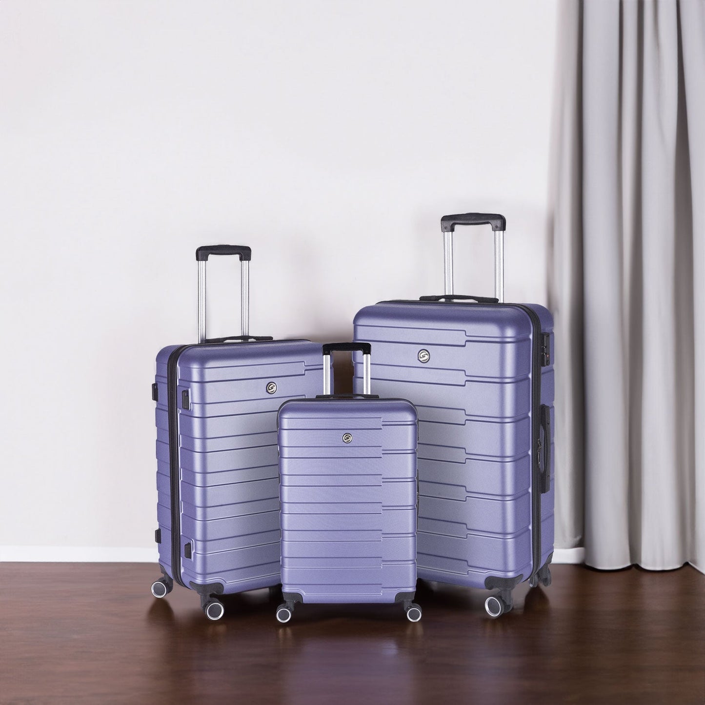 3 Piece Lavender Purple Luggage Set - Bright and Durable with Spinner Wheels 20"/24"/28"