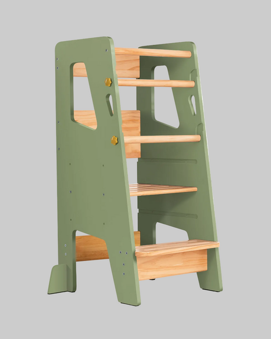 Help Your Little Ones Participate!  Adjustable Toddler Kitchen/Bathroom Tower with Safety Bars - 4 Colors