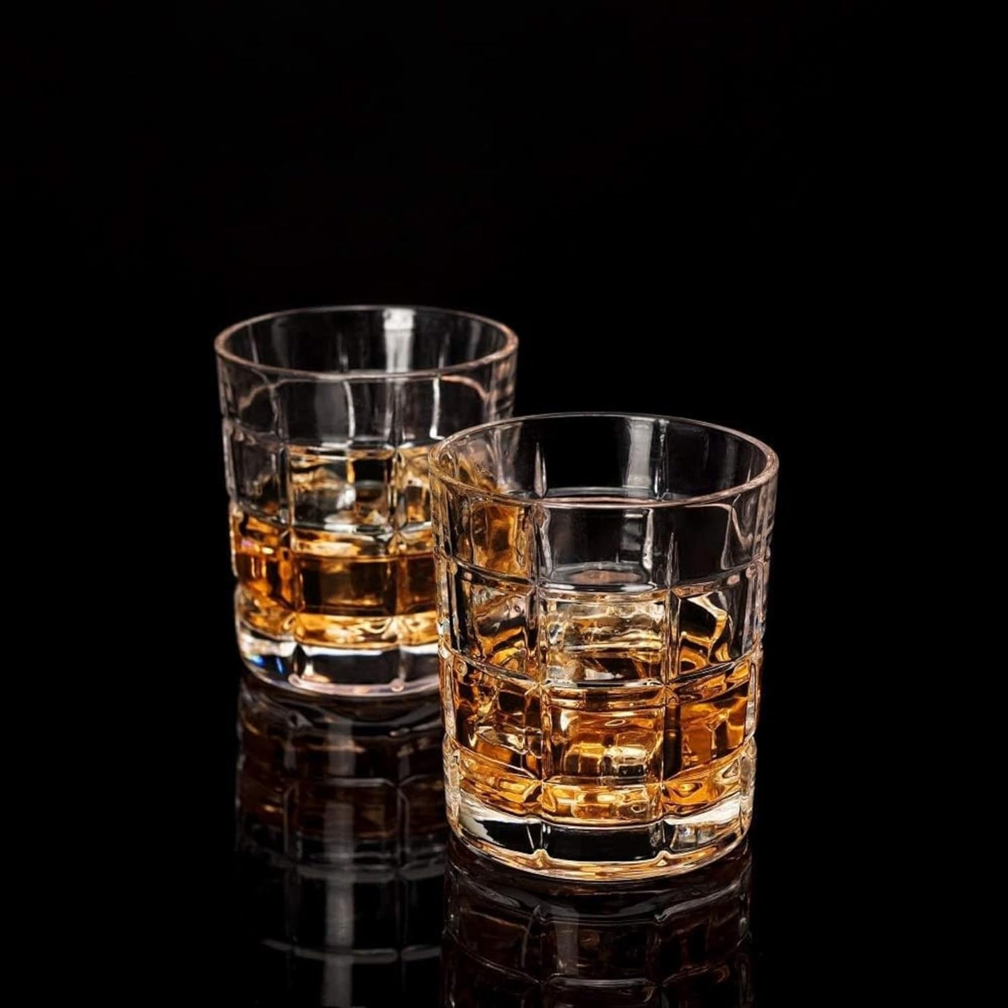 Premium Whiskey or Scotch Glasses - Set of 2 with Whiskey Stones, Coasters, Spout and Ice Tongs