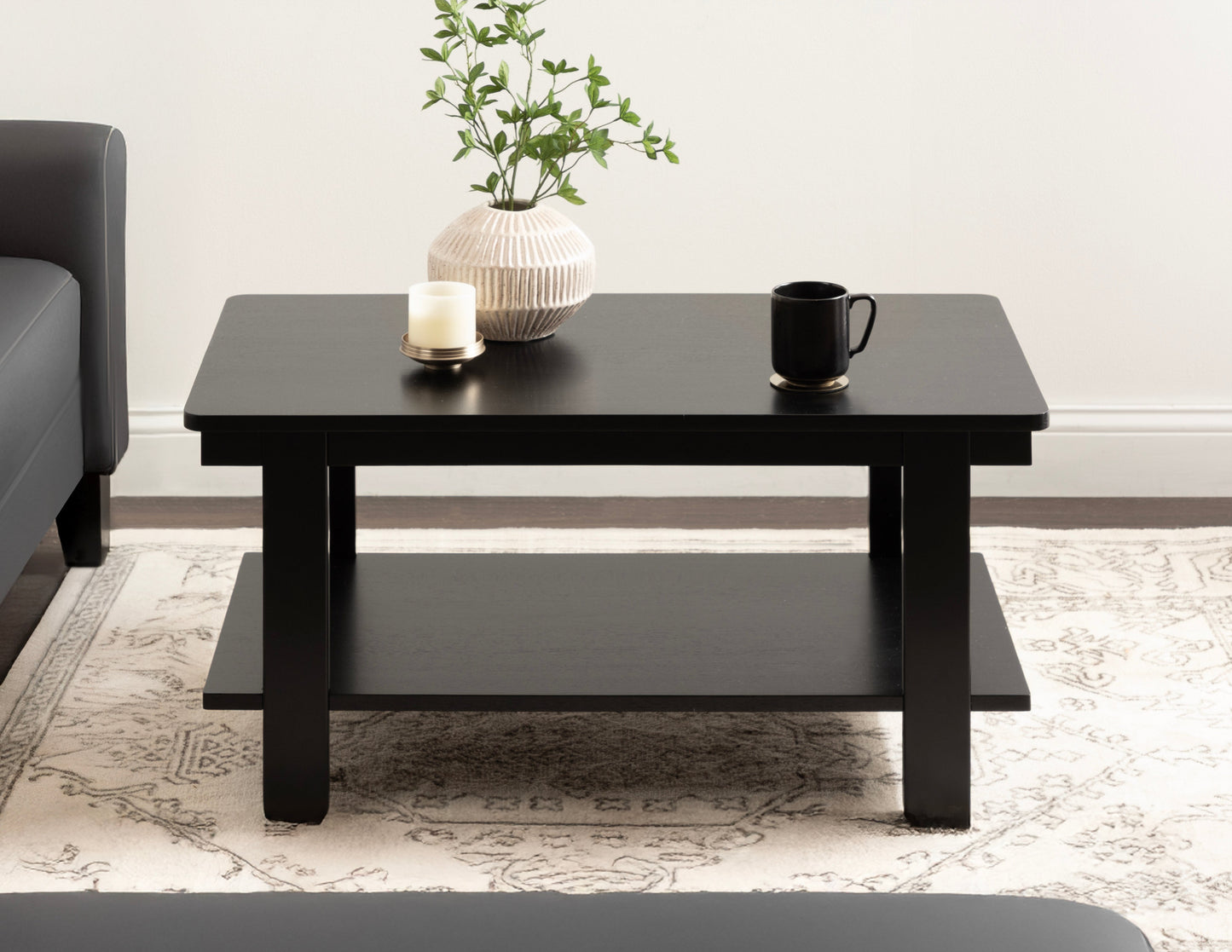 Sophisticated Rectangle Coffee Table in 3 Finishes - Solid and Engineered Wood - Easy Assembly